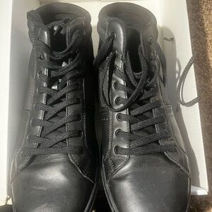 Aldo Black High-Top Sneakers with Leather Finish
